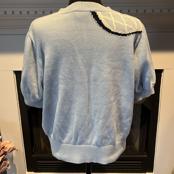 Kate Spade Game Set Match Tennis Racket Sweater - Picture 4 of 8